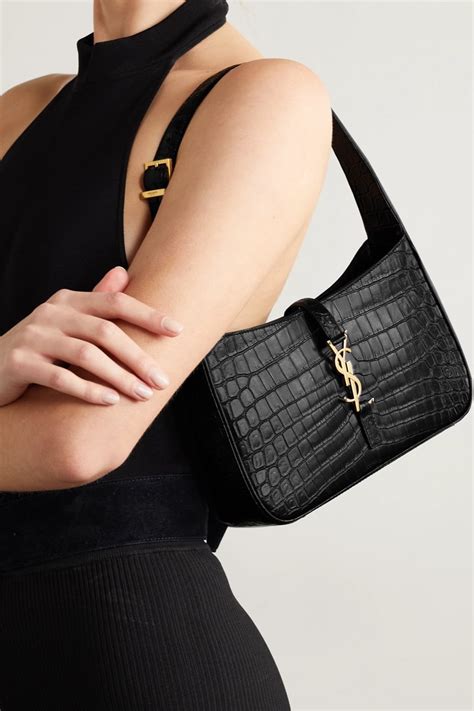 ysl hobo croc bag|Le 5 à 7 Croc Embossed Leather Hobo .